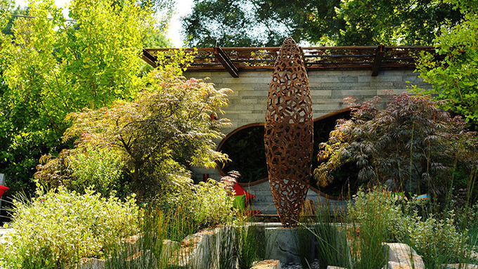 As figuras claras de aço do jardim do metal de Corten do estilo ocidental curvaram a altura de aço de Corten Art Sculpture For Outdoor In 220cm