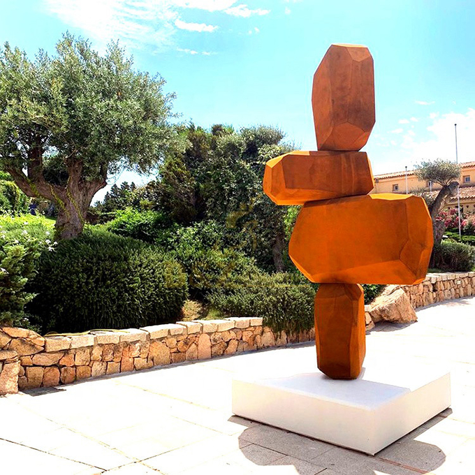 Vintage Rusty Metal Garden Abstract Sculptures exterior do jardim de Gnee customizável