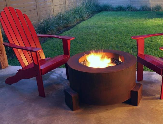 Multi-função exterior do calefator em volta do fogo Pit Corten Steel Fire Table do metal