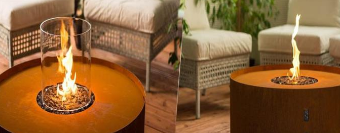 do propano autônomo portátil do gás de 95cm fogo redondo de aço Pit Table de Corten