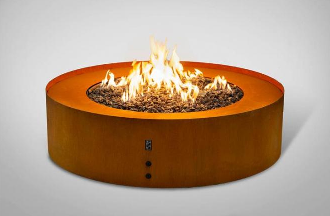 do propano autônomo portátil do gás de 95cm fogo redondo de aço Pit Table de Corten
