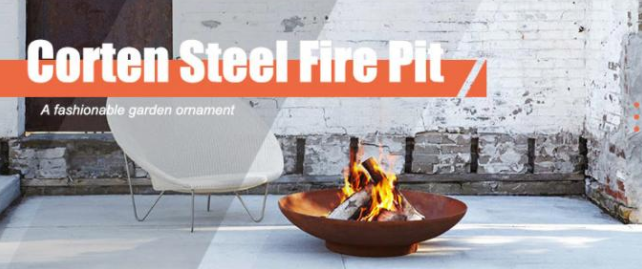 queimador do log da bacia de fogo do aço de Heater Camping Rust Bonfire Corten do jardim de 60-120cm