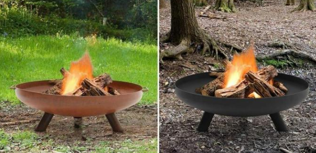 queimador do log da bacia de fogo do aço de Heater Camping Rust Bonfire Corten do jardim de 60-120cm