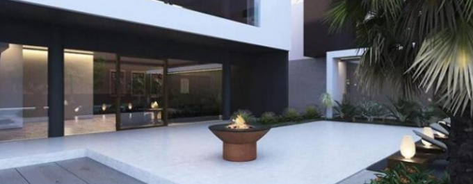 Um ponto baixo clássico de 40 polegadas em volta do fogo de aço de cozimento exterior Pit Barbecue de Corten da grade