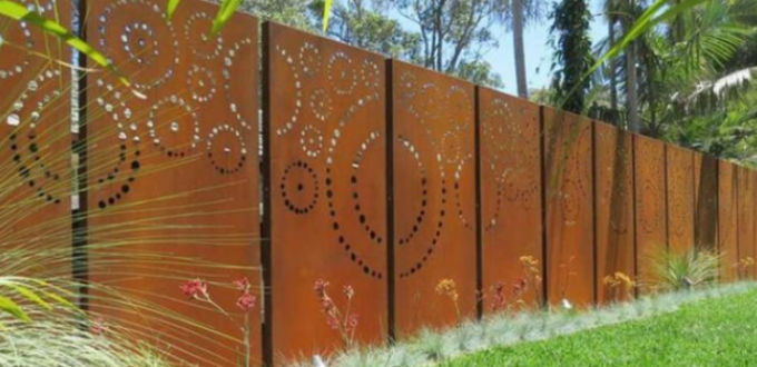 Do teste padrão decorativo da espiral do protetor de Heigh 180cm painel espiral de aço da tela de Corten Oxy