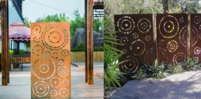 Do teste padrão decorativo da espiral do protetor de Heigh 180cm painel espiral de aço da tela de Corten Oxy