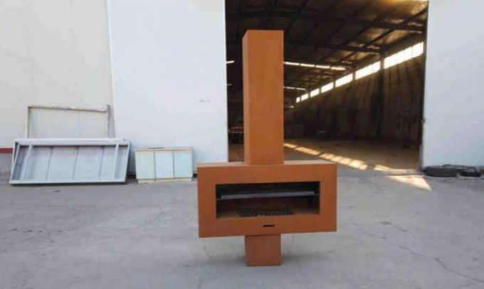 Fogão ardente de madeira de aço de Corten da chaminé exterior autônoma do metal do jardim