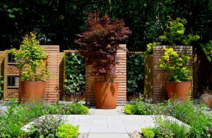 Plantadores cônicos de aço afilados exteriores de Corten do cilindro dos potenciômetros de flor do metal do jardim