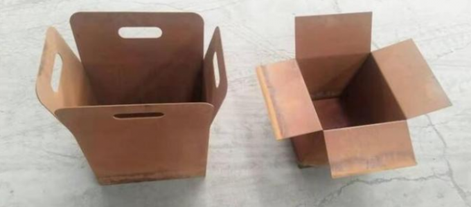 Potenciômetro natural dos plantadores da flor de Rusty Color Smart Corten Steel com furos de dreno