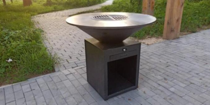 Pintura preta resistente de alta temperatura em volta do poço e da grade de aço do fogo de Corten