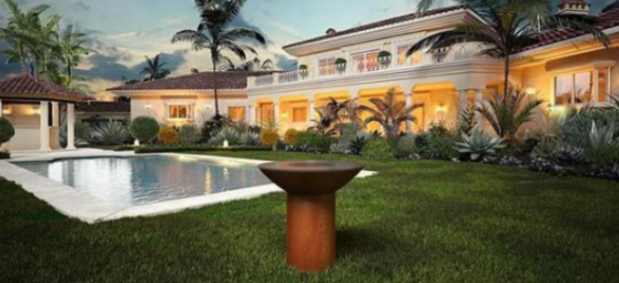 Grade de aço de cozimento exterior do carvão vegetal de Corten com base redonda do armazenamento