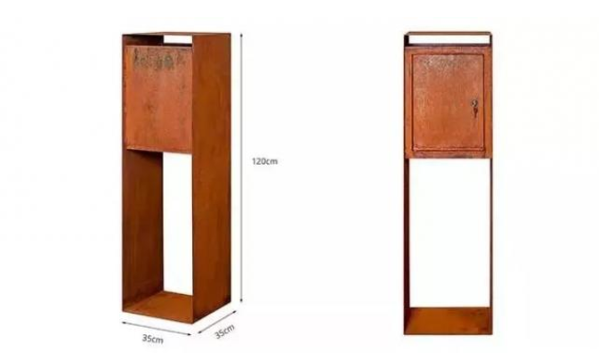 Caixas postais de aço de Corten do fechamento impermeável exterior da chave do apartado do metal