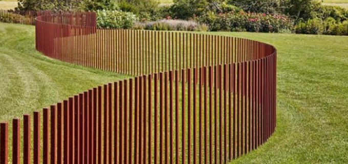 Cerca de aço da estrutura de Serpentine Layout Metal Picket Fence Corten da exploração agrícola do jardim