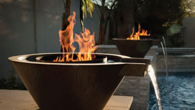 Fogo do aço de Corten do círculo da piscina de 26 polegadas e bacia decorativos da água