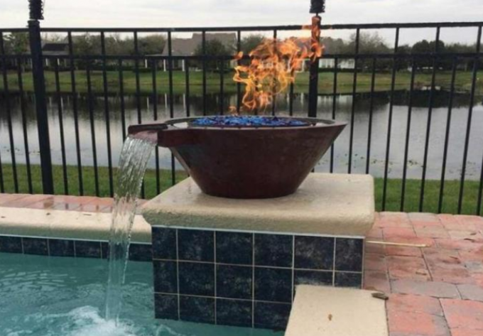 Fogo do aço de Corten do círculo da piscina de 26 polegadas e bacia decorativos da água