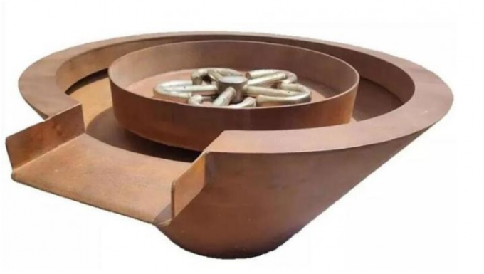 Fogo do aço de Corten do círculo da piscina de 26 polegadas e bacia decorativos da água