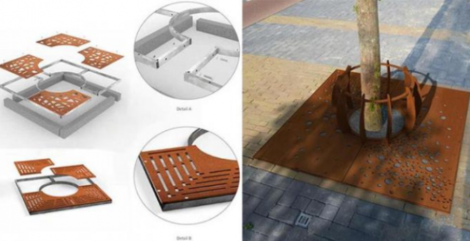 Árvore de aço oxidada personalizada de Corten do metal que raspa para o jardim decorativo