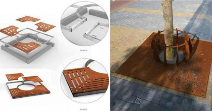 Árvore de aço oxidada personalizada de Corten do metal que raspa para o jardim decorativo