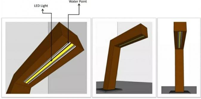Características de aço em forma de L exteriores de conexão em cascata da água da fonte da cortina da chuva de Corten
