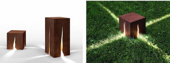Laser que corta o aço Rusty Bollard Light de Art Decoration Led Lighting Corten