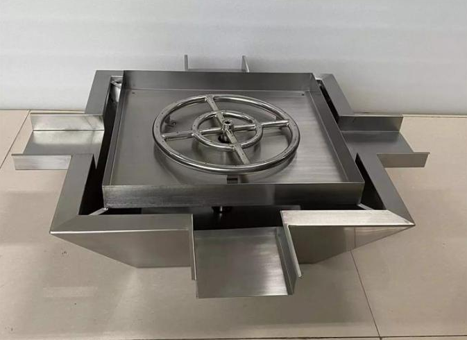 Fonte de água de aço inoxidável decorativa da bacia de fogo do gás para a piscina