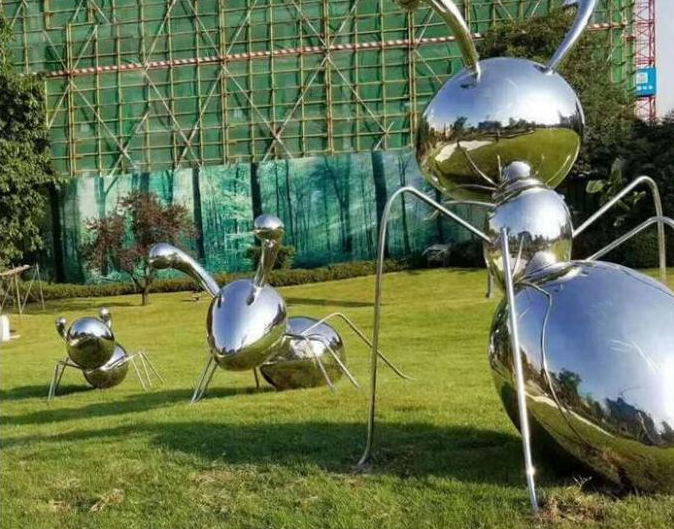 Grande metal Art Stainless Steel Ant Sculpture animal da decoração do jardim do tamanho