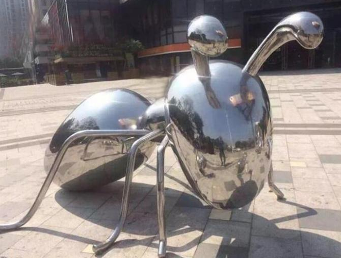 Grande metal Art Stainless Steel Ant Sculpture animal da decoração do jardim do tamanho