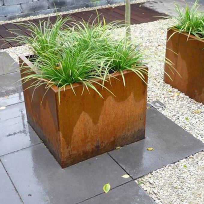   Da caixa direta da planta do metal de potenciômetro da flor do jardim da fábrica plantador de aço de Corten