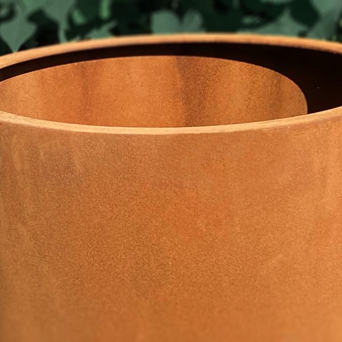 Caixas de aço do plantador do metal de potenciômetros da flor de Corten do círculo exterior do quintal