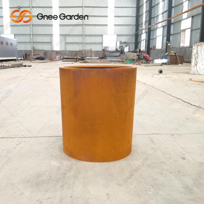Caixas de aço do plantador do metal de potenciômetros da flor de Corten do círculo exterior do quintal