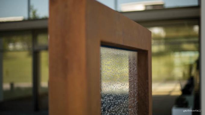 Associação de água personalizada do metal do jardim com a fonte de água de aço do jardim de Corten da cortina da chuva