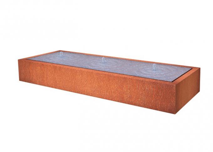 Da característica de aço da água da fonte do jardim de Corten produtos exteriores do jardim da decoração