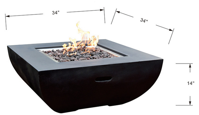 Da chaminé de vidro nova de Firepit do projeto da fogueira do jardim do quintal poço de aço do fogo de gás de Corten