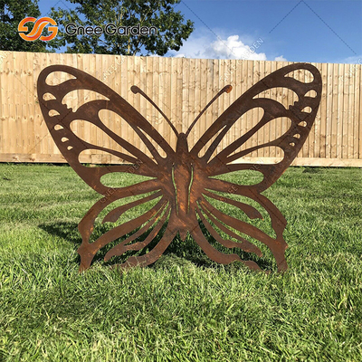 O laser de Art Landscape Corten Steel Ornaments do jardim cortou as decorações animais do teste padrão do metal