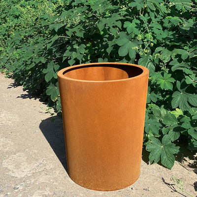 Caixas de aço do plantador do metal de potenciômetros da flor de Corten do círculo exterior do quintal