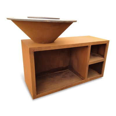 Churrasqueira de aço corten para cozinha externa resistente