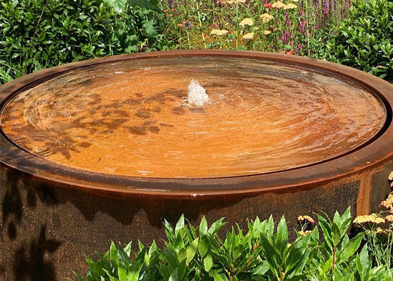 Jardim interno exterior Art Corten Steel Water Fountains de projeto moderno com bombas