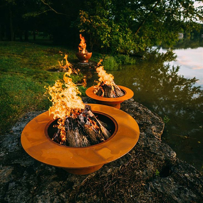 aço de aço Firepit Prerusted do jardim de tabela do fogo de 550mm-1500mm Corten
