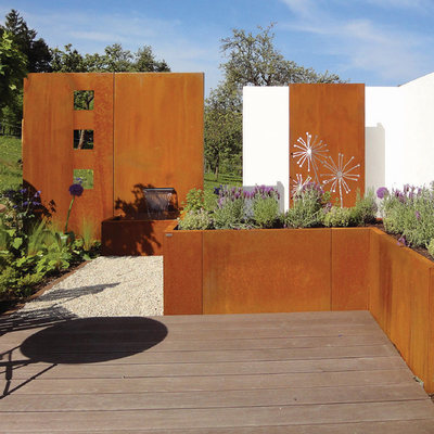 O GV TUV 0.8mm -2.0mm pré-fabricou o cubo quadrado dos plantadores de aço de Corten
