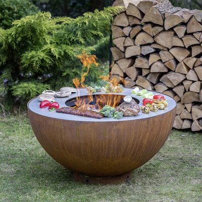 Oxida o soldador ardente de madeira sem fumaça resistente do assado de Firepit resistido pre