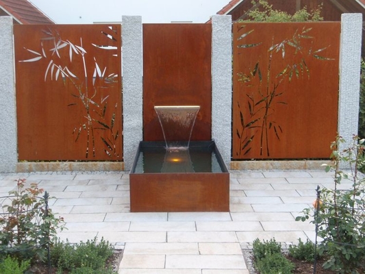 Fonte de aço exterior moderna de Corten decorativa para o jardim