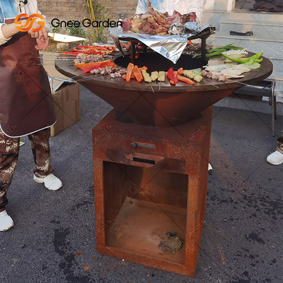 Fogo antigo resistente de cozimento exterior Pit Corten Metal Barbecue da grade do ASSADO