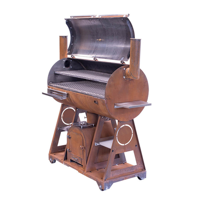 Fogão de aço corten para churrasco ao ar livre para acampamento com grelha