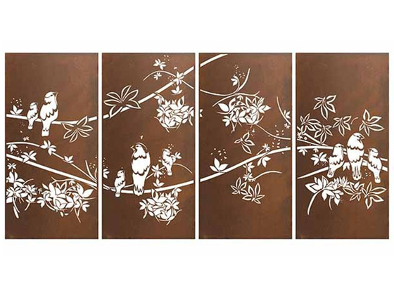 O laser resistente à corrosão exterior de Corten cortou telas para o quintal