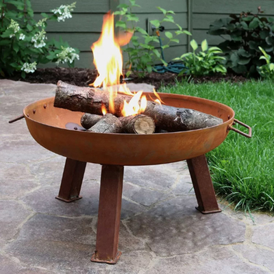 Poço exterior de aço do fogo de madeira de Corten Rusty Metal Fire Pit Outdoor do jardim de Gnee