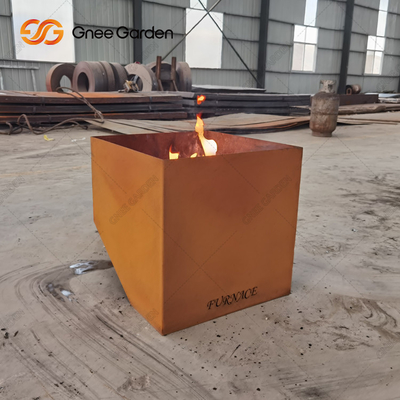 O aço de acampamento exterior de Corten do jardim do pátio oxida fogo Pit Wood Burning 3mm densamente