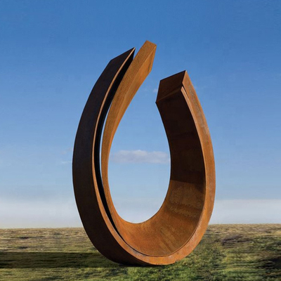 Estátuas do metal da escultura moderna do aço de Corten do sumário de Ring Rustic do sumário grandes