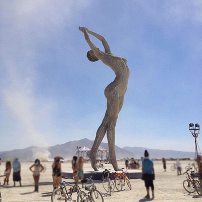 senhora de dança Customized da grande escultura de aço inoxidável da altura de 500cm