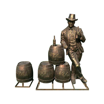 Tradicional de bronze das estátuas do jardim da antiguidade do jardim 200cm de Gnee projetado