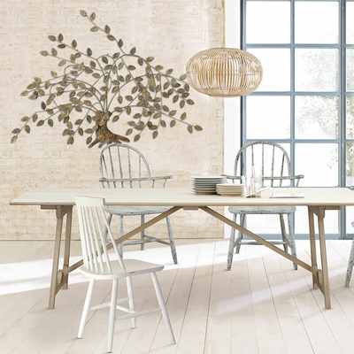 parede nórdica Art Decor Metal Tree Wall Art For Home do metal do ouro de 125cm